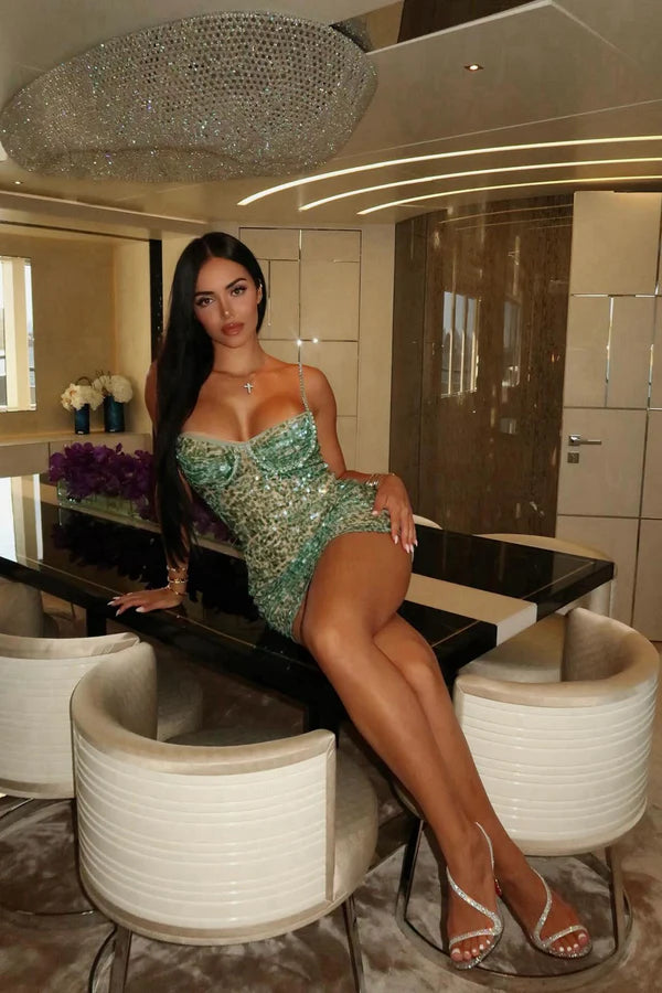 Mermaid Glow Sequin Mini Dress