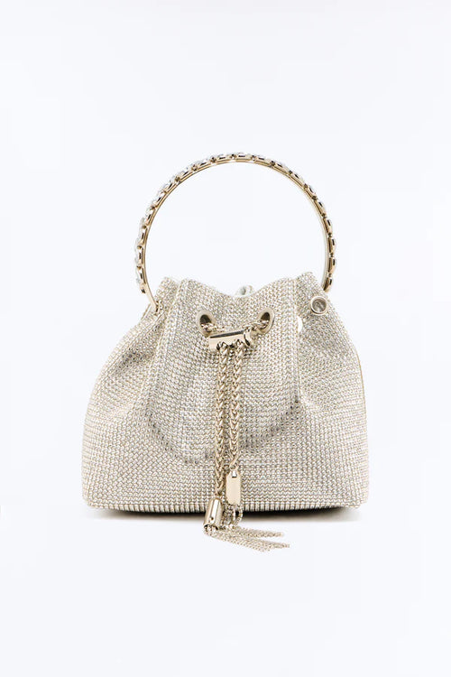 Starlight Rhinestone Satchel Bag – Silver